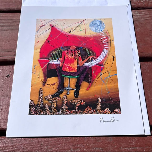 Marcus Glenn Lithograph “Keys To The Soul (Red) - Picture 2 of 9